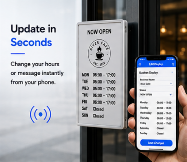 Update in seconds from your phone