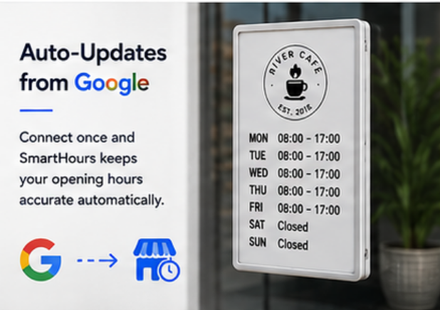 Auto-updates from Google Business Profile